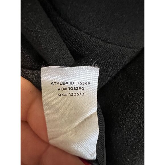 Lulus one shoulder Black Long Dress with front slit - Picture 6 of 9